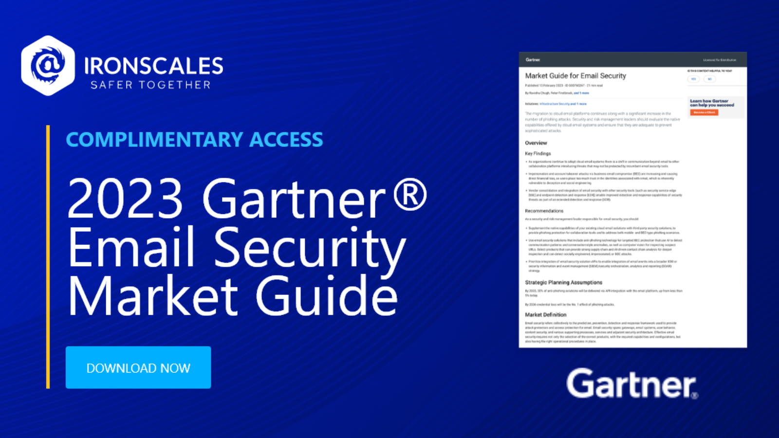 2023 Gartner® Email Security Market Guide IRONSCALES